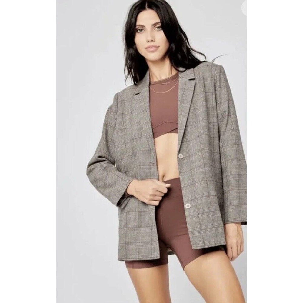 L*SPACE Revolve Nadia Plaid Blazer Size L NWT Retail: $194